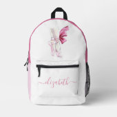 Ballet Slippers Aquarellfarbe Rosa Bedruckter Rucksack (Vorderseite)