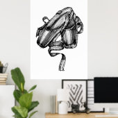 Ballet Slippers Fashion Sketch Poster (Heimbüro)