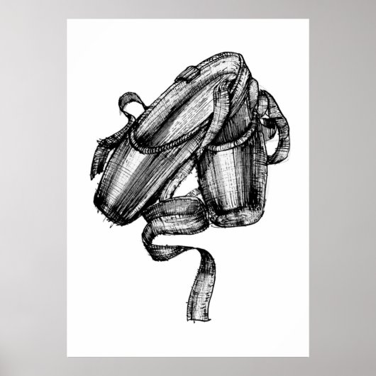 Ballet Slippers Fashion Sketch Poster (Vorne)