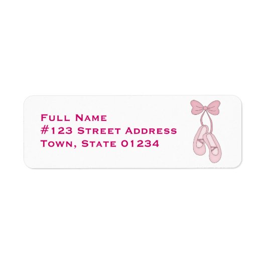 Ballet Slippers Mailing Labels (Vorne)