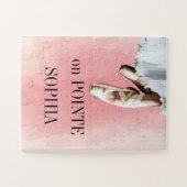 Ballet Slippers Pointe Persönliches Pink Puzzle (Horizontal)