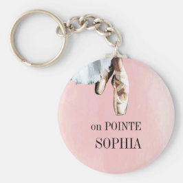 Ballet Slippers Pointe Persönliches Pink Schlüsselanhänger