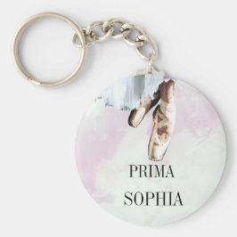 Ballet Slippers Pointe Persönliches Pink Schlüsselanhänger