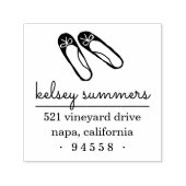 Ballet Slippers Rücksendeadresse Briefmarke Permastempel (Design)