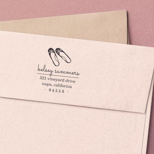 Ballet Slippers Rücksendeadresse Briefmarke Permastempel