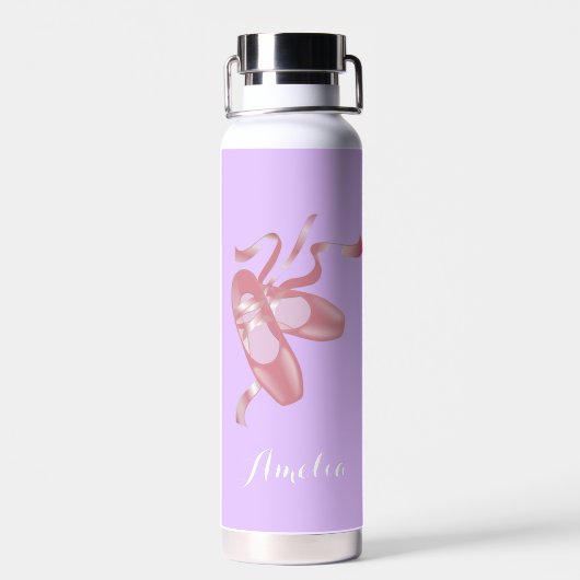 Ballet Slippers Thoppervakuum isoliert Trinkflasche (Rückseite)