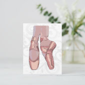 Ballet Slippers Toe Shoes Postkarte (Stehend Vorderseite)
