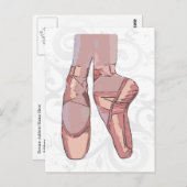 Ballet Slippers Toe Shoes Postkarte (Vorne/Hinten)