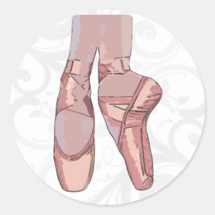 Ballet Slippers Toe Shoes Runder Aufkleber