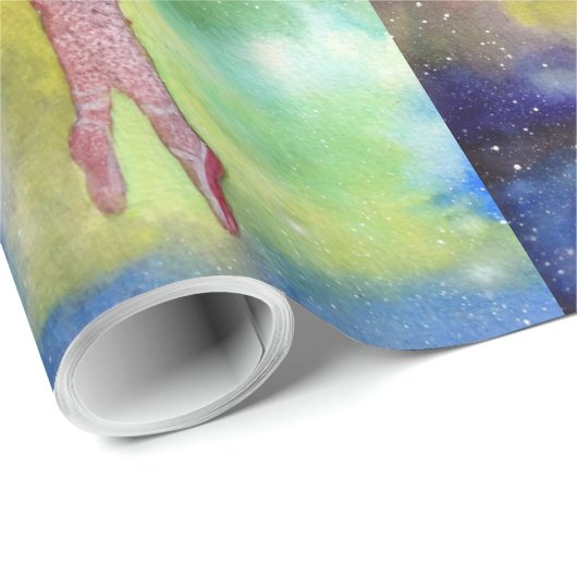 Ballet Space Art Glossage Wrapping Paper Geschenkpapier (Rolleneckpunkt)