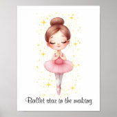 Ballet Star Girl Poster (Vorne)