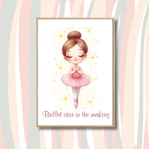 Ballet Star Girl Poster