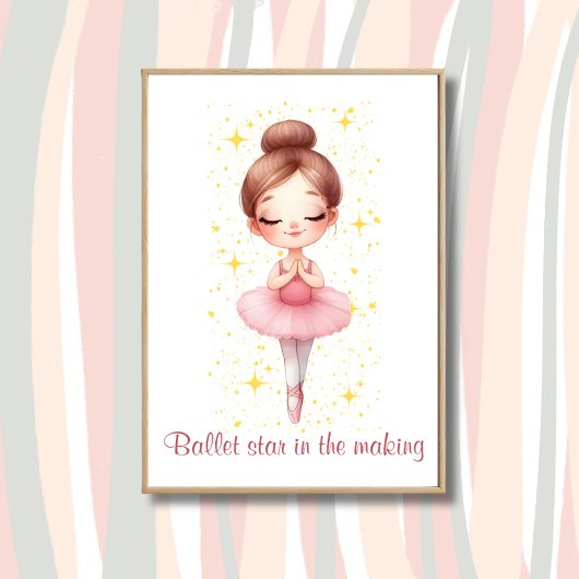 Ballet Star Girl Poster