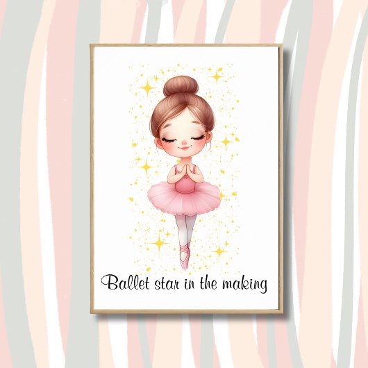 Ballet Star Girl Poster