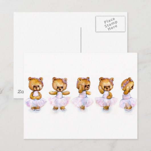 Ballet Steps Postcard Postkarte (Vorne/Hinten)