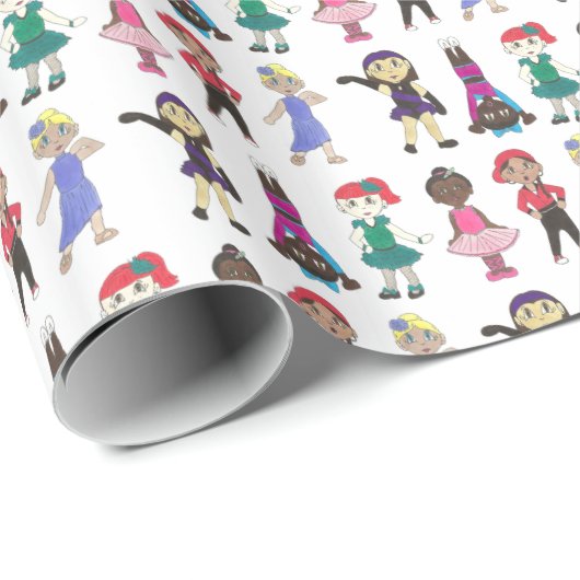 Ballet Stich Jazz Acro Hip Hop Lyrical Tanzlehrer Geschenkpapier (Rolleneckpunkt)