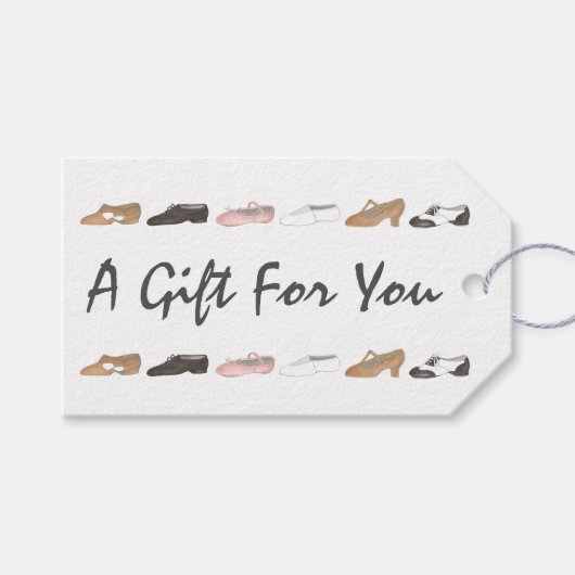 Ballet Stich Jazz Shoes Gift Dance Teacher Gift Ta Geschenkanhänger (Vorderseite (Horizontal))