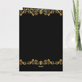 Ballet Stilvoll Elegante Gold Verschönert Karte (Rückseite)