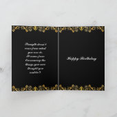 Ballet Stilvoll Elegante Gold Verschönert Karte (Innenseite)
