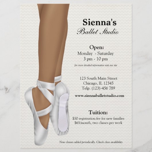 Ballet Studio Flyer (Vorne)