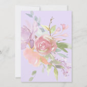 Ballet Swan Baby Girl Dusche Dankeskarte (Rückseite)