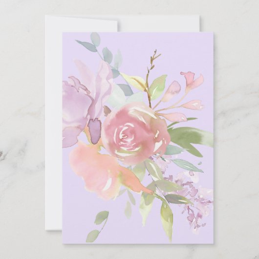 Ballet Swan Baby Girl Dusche Dankeskarte (Rückseite)