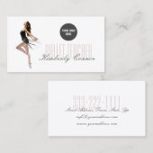 Ballet Teacher Dancing Lady Business Card Visitenkarte (Vorne/Hinten)