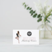 Ballet Teacher Dancing Lady Business Card Visitenkarte (Stehend Vorderseite)