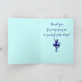 Ballet Teacher Danke, dass du Tänzer mit Sternen b Dankeskarte (Innenseite)