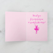 Ballet Teacher Thank You Dancer with Stars Dankeskarte (Innenseite)