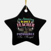 Ballet Teacher Wertschätzung - Phantastisches Ange Keramik Ornament (Hinten)