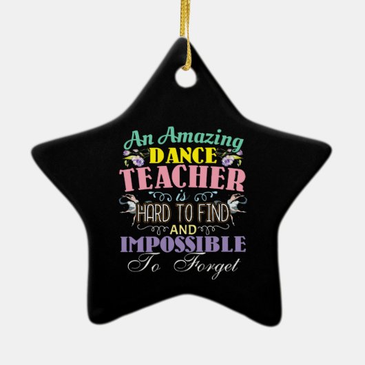 Ballet Teacher Wertschätzung - Phantastisches Ange Keramik Ornament (Hinten)