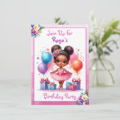 Ballet Themed Girl's Birthday Party Einladung (Stehend Vorderseite)