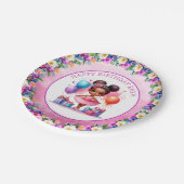 Ballet Themed Girl's Birthday Party Pappteller (Schrägansicht)