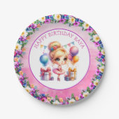 Ballet Themed Girl's Birthday Party Pappteller (Vorderseite)