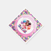 Ballet Themed Girl's Birthday Party Serviette (Ecke)