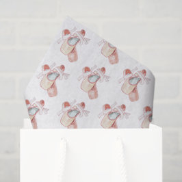 Ballet Toe Shoes Art Dancer Pink Gemustert Seidenpapier