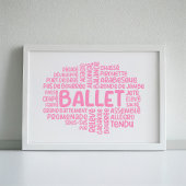 Ballet Typografy Poster Wall Art