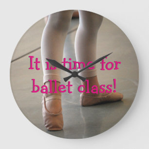 BALLET WALL CLOCK, BALLET CLASS TIME GROßE WANDUHR