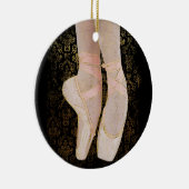Ballet Zehenschuhe - Black Pink Gold Keramik Ornament (Rechts)
