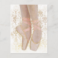 Ballet Zehenschuhe - Rosa Gold Weiß