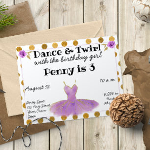 Ballet zum Geburtstag Einladung