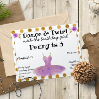 Ballet zum Geburtstag Einladung