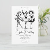 Ballet zum Geburtstag Einladung (Stehend Vorderseite)