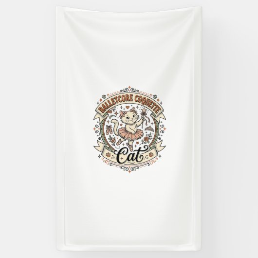 Balletcore Coquette Katze Balletcore Coquette Katz Banner (Vertikal)