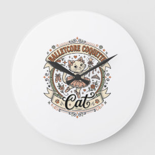 Balletcore Coquette Katze Balletcore Coquette Katz Große Wanduhr