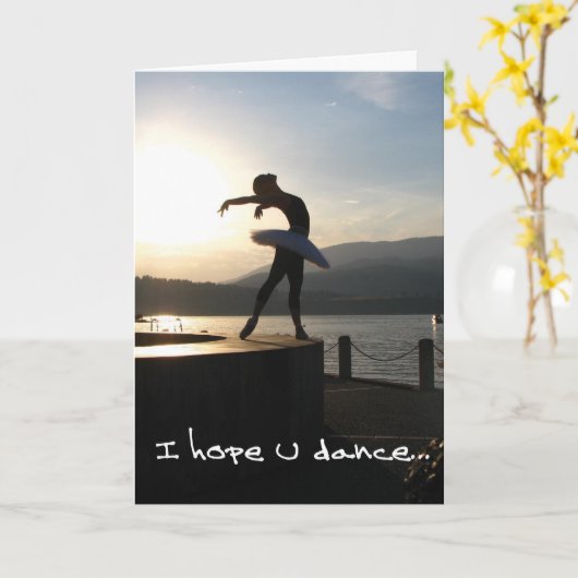 Balletkarte 1 karte (Gelbe Blume)