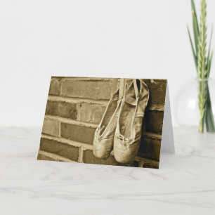 Balletpantoffel-Grußkarte Karte