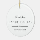 Ballett-Abschlussfoto mit Text  Keramik Ornament (Links)