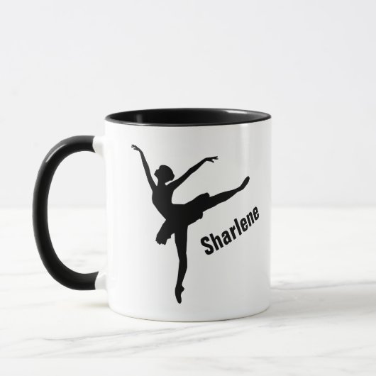 Ballett Arabesque Pose Silhouette Tasse (Links)